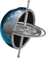 Illustration of Earth rotation as movement of a gyroscope